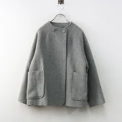 定価3.1万 ニーム NIMES メルトン ショートコート‖グレー アウター ウール ジャケット 上着 秋冬【2400014918328】のサムネイル