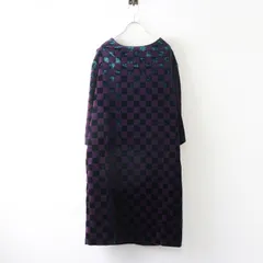 ミナペルホネン mina perhonen winter jelly ワンピース 38＼パープル ドレス ベロア ベルベット チェック【2400014940688】のサムネイル
