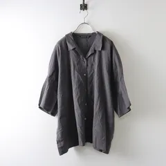 ミズイロインド mizuiro ind オープンカラー シャツ 開襟 半袖 グレー／トップス 【2400014933833】