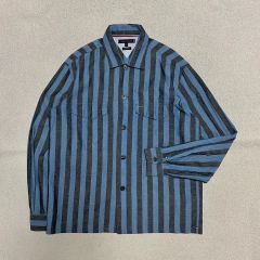 00s〜 GAP ヒッコリーストライプ シャンブレーシャツ ガチャポケ M