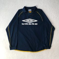 90's UMBRO アンブロ ドリルトップ ハーフジップ ネイビー - メルカリ