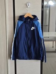 NIKE ナイロンジャケット フルジップ フード テック系 スポーツMIX L