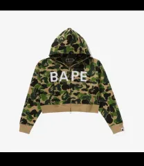 A BATHING APE クロップド カモフラ ジップアップ S