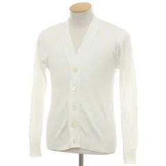 【中古】ルトロワ Letroyes ハイゲージ コットン ニット カーディガン ホワイト【サイズS】【メンズ】のサムネイル
