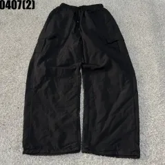 ブラック ワイド カーゴ ジョガー パンツ