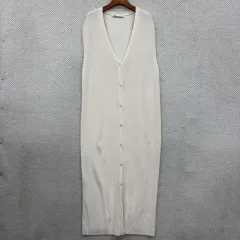 ザラ ZARA ロング ニット ノースリーブ カーディガン L A08700