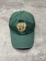 90年代 ポロ ラルフローレン グリーン ベースボールキャップ 帽子