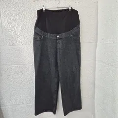H&Mマタニティ デニム ビーズ ワイド デニム パンツ