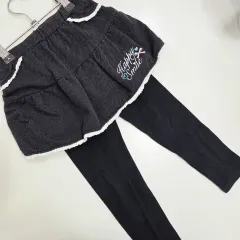 日本 女の子 110 スカート レギンス セット ブラック