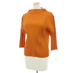 【中古】プリーツプリーズ PLEATS PLEASE ポリエステル プリーツ カットソー ブラウス オレンジブラウン系【サイズ3】【レディース】のサムネイル
