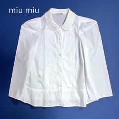 本日のみSALEノベルティ 半袖ボタンアップシャツ ホワイト ミュウ