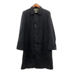 70年代 カナダ製 Aquascutum アクアスキュータム ウール ステンカラーコート ネイビー (メンズ 40) 中古 古着 Q6829のサムネイル
