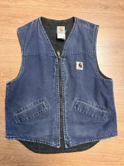 Carhartt ダックベスト 裏ボア ネイビー グレー 希少カラー 山田蓮 
