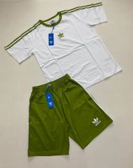 adidas 蛍光オレンジ Tシャツ ショートパンツ セットアップ XOサイズ 