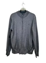 DAKS メンズ ニット ジップアップ カーディガン 100 ブラウン CHECKのサムネイル