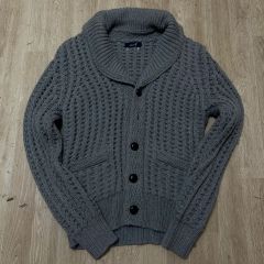 極美品 ハリウッドランチマーケット ニット カーディガン 濃グレー M 
