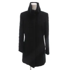 パトリツィアペペ PATRIZIA PEPE スタンドカラーコート アルパカ混 シャギー ひざ丈 42 紺 ネイビー /FFのサムネイル