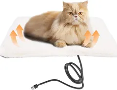 Modfied ペット用ホットカーペット ホットマット ペット用 ヒーターマット 犬 猫 防寒 猫用ホットヒーター 寒さ対策 小動物対応 暖かい 恒温30?40℃ 過熱保護 60*40cm USB電源 噛み付き防止デザインのサムネイル