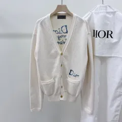 S+級/M ディオール X ヒルトン ネル コットン 刺繍 ブレンド カーディガン 白のサムネイル