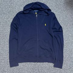 Polo Ralph Lauren ジップアップパーカー ネイビー S 短丈 - メルカリ