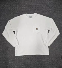 カーハート ポケット ワッフル 長袖 Tシャツ コットン60%Tシャツ