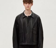 7HILL Oil Wax Black PU Leather Jacket - メルカリ