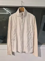 S/95) バナナリパブリック ナイロン+ニット ブレンド ジップアップ ジャケット 出品