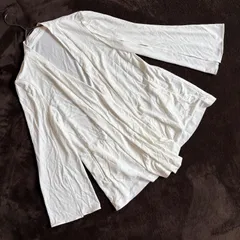 【PINKY&DIANNE】袖フレア切り込み入りシンプルサマーカーディガン/40/ホワイト/レーヨン・ポリエステル