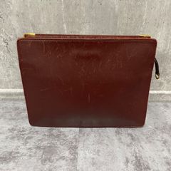 Cartier ミニクラッチバッグ ポーチ マストライン ボルドー レザー