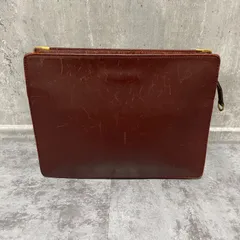 【Cartier】カルティエ クラッチバッグ マストライン ロゴ刻印 ロゴモチーフ レザー メンズ レディース ボルドー ワインレッド 無地 クラッチバッグ セカンドバッグ レザークラッチバッグ ヴィンテージデザイン