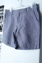 (M) Tommy Hilfiger トミーヒルフィガー ハーフパンツ パンツ リネン 麻 ドット ブルー ショート-24D3