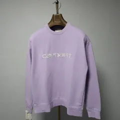 S) Carhartt WIP 刺繍 ロゴ ライトパープル スウェットのサムネイル