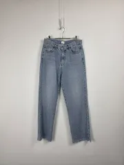 LEE ライトブルー デニム ズボン スリット パンツ レディース 30インチ 0406