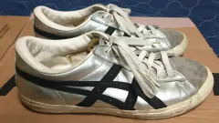 オニツカタイガー ファブレ シルバー ブラック スニーカー (245)