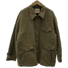 【中古】　WOOL RICH　ウールジャケット　オーバーコート　フルジップ　総柄　千鳥格子　USA製　オーバーサイズ　アメカジ　古着　/1599のサムネイル