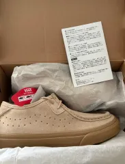 新品 270 VANS コートバーロウ V398 サンド 검 モカシンシューズ