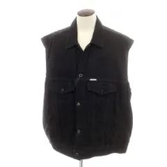 【中古】オフホワイト OFF-WHITE ビッグシルエット ノースリーブ デニムジャケット ブラック【サイズL】【メンズ】のサムネイル