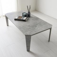 極美品】ダークグレー マーブル調 センターテーブル - メルカリ