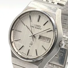SEIKO KING QUARTZ 0853-8005 Watch Men's Silver Round Day-Date Y2K 00S Vintage セイコー キングクオーツ 時計 メンズ ラウンド シルバー デイデイト ヴィンテージ 不動品
