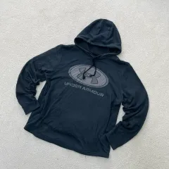 L アンダーアーマー ビックロゴ フード Tシャツ 0401M