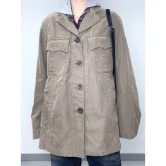 日本ヴィンテージ ベージュ オーバーサイズ ブレーザー ジャケット アウター
