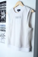 W(XL) パーリーゲイツ 半袖 Tシャツ ゴルフ ノースリーブ レイヤード メッシュ-1803C
