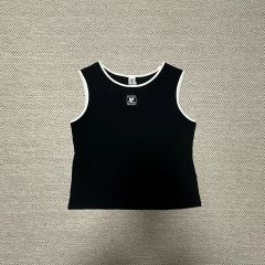 新品】Courrèges クレージュ タンクトップ バイカラー トップス 38 