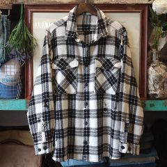 50S TOWNCRAFT オンブレチェックシャツ シャドーチェック 黒 グレー