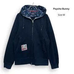 R2685/ Psycho Bunny サイコバニー ジップアップ パーカー ネイビー sizeMのサムネイル