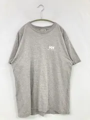 HELLY HANSEN ヘリーハンセン Tシャツ/カットソー L グレー 前面プリント バックプリント ブランドロゴ ミドル丈 半袖 クルーネック(丸首)