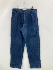 Wrangler ラングラー デニムパンツ 32x34 ネイビー ストレート スタンダード ワンポイント 無地 フルレングス レギュラー