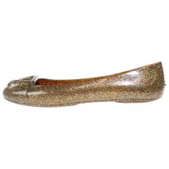 JIMMY CHOO (ジミーチュウ) ■グリッター バレーシューズ ゴールド ラバー #36