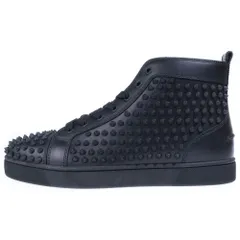 CHRISTIAN LOUBOUTIN (クリスチャンルブタン) LOUIS SPIKES スパイクスタッズ レザー ハイカットスニーカー ブラック/ゴールド