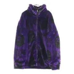 A BATHING APE (アベイシングエイプ) B BOY FUR JACKET ビーボーイ ジップアップ ファージャケット パープル/ブラック 001HJI801012Mのサムネイル